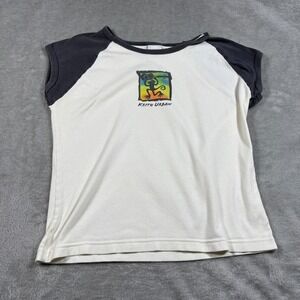 Vintage Keith Urban Shirt Women XL Babydoll Raglan‎ Cap Sleeve Made In USA Tour